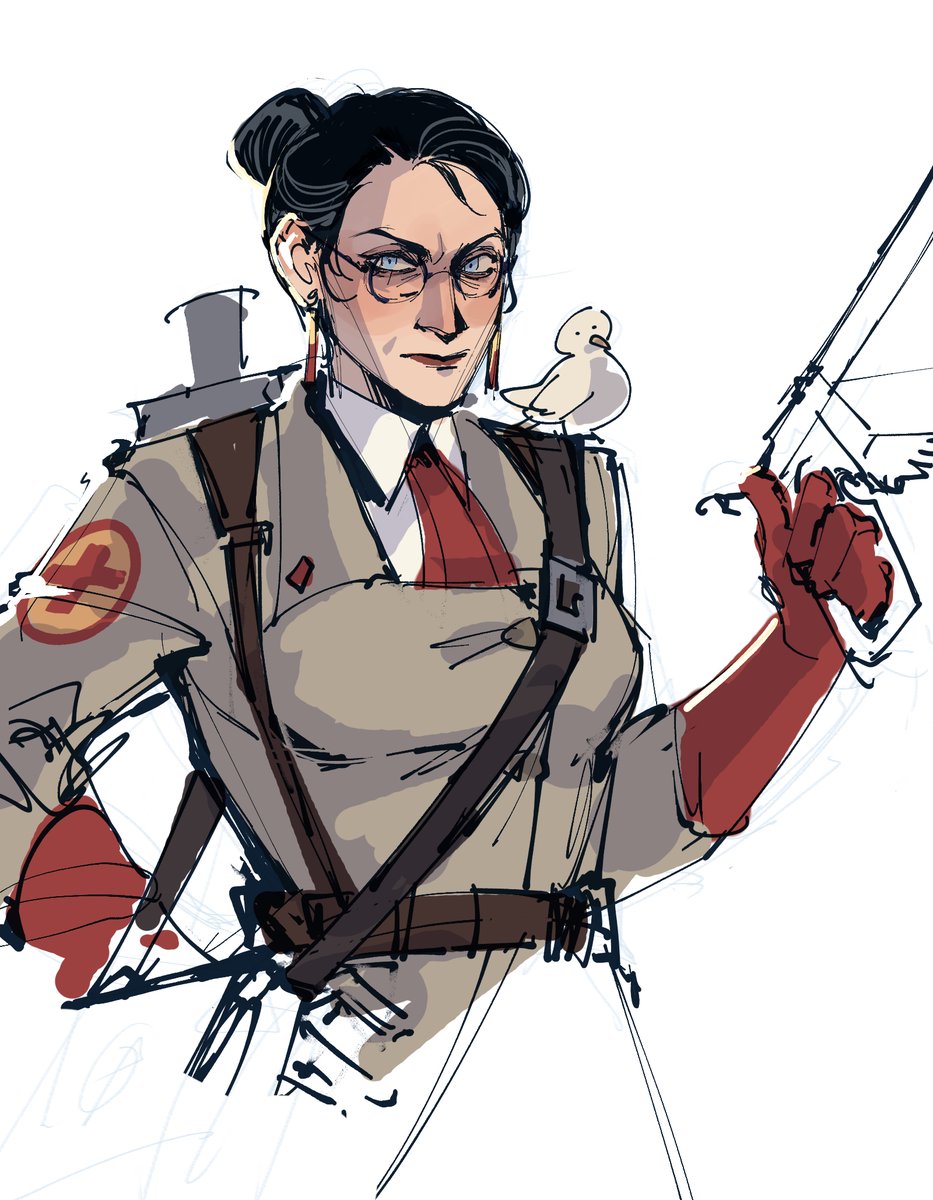 basessilis's tweet image. #TF2 Medic, but woman