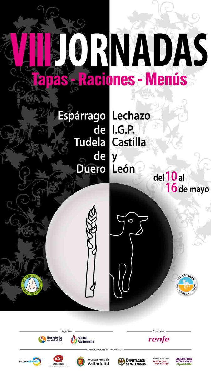 SaboreaVLL's tweet photo. ¡Hoy arrancan las VIII Jornadas del Lechazo IGP Castilla y León y espárrago de Tudela de Duero! Hasta el 16 de mayo algunos restaurantes de la ciudad ofrecerán tapas, raciones y menús elaborados con estos dos manjares 😋

Establecimientos participantes🔗https://t.co/uhZOOSYo5M https://t.co/LQNzMvGIHw
