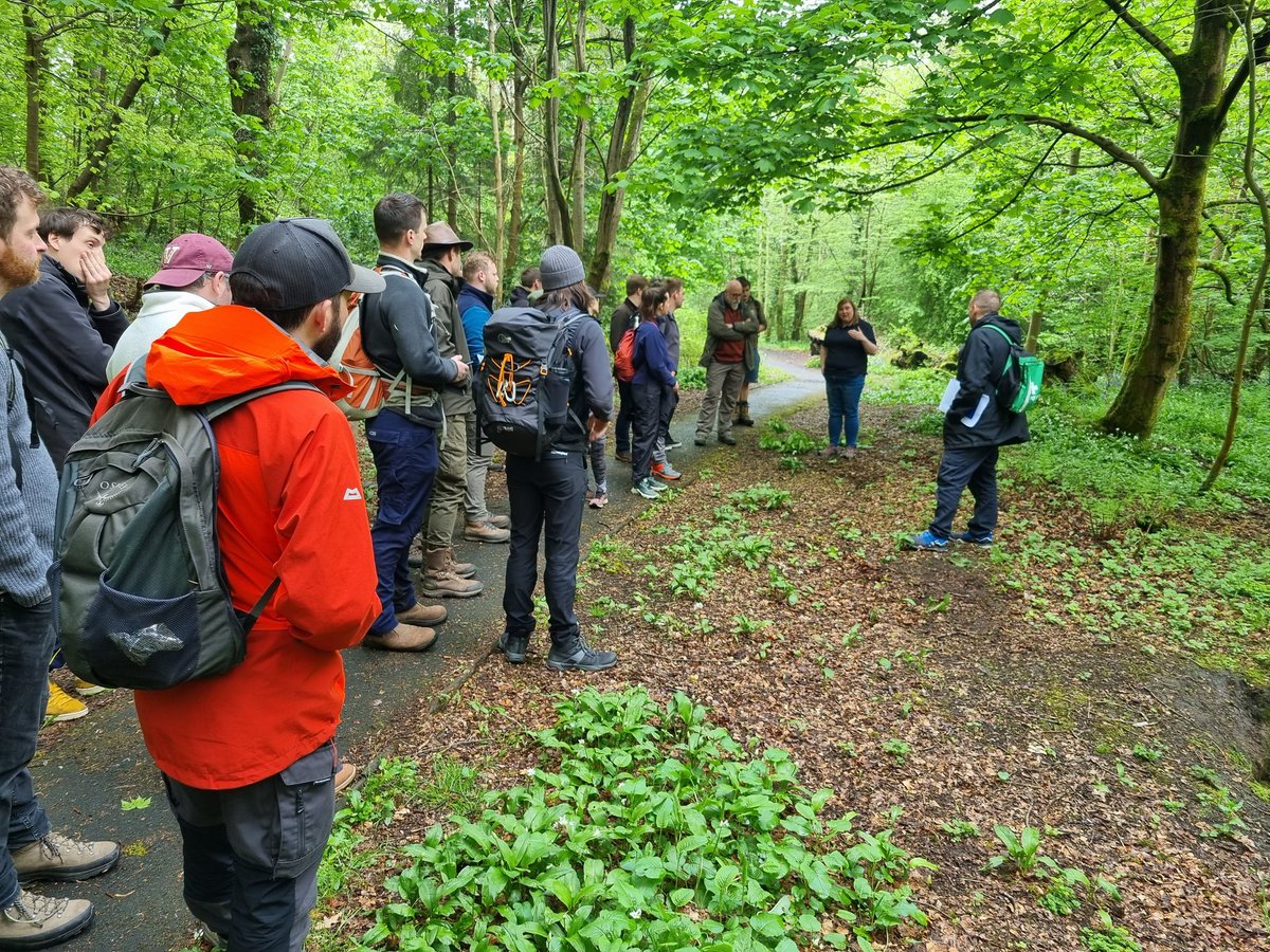 DrClaireHolt's tweet photo. Day 4 NSF study tour. How important are green spaces in urban areas? First year students went to Castlemilk Glasgow to meet with Community Woodland Officer Stuart Whittaker and Clair Malpas from Cassiltoun Housing Association to find out. @CumbriaUni @UoCNSF @CassiltounHA https://t.co/4uwnGC71Ij