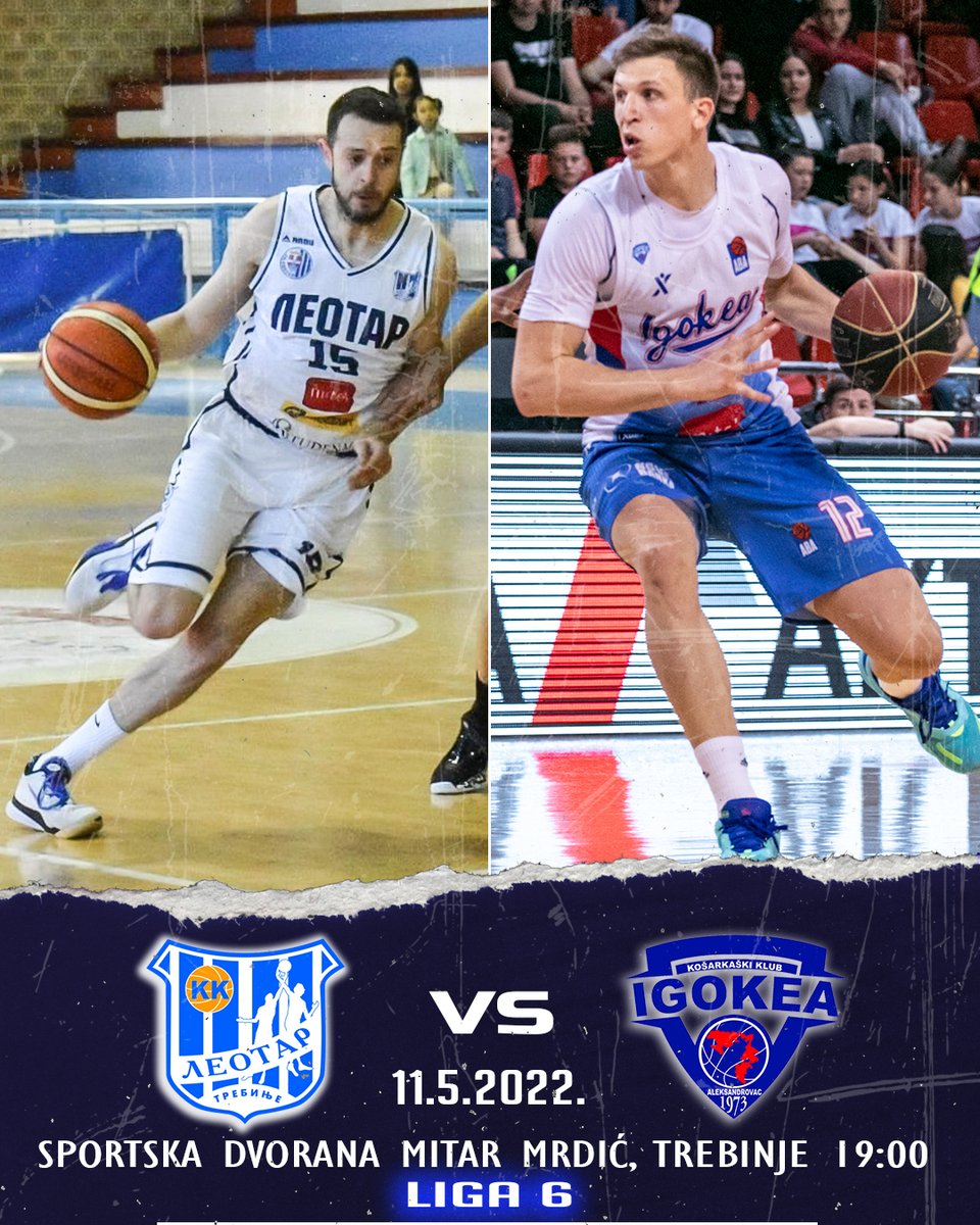 BCIgokea's tweet photo. 3. utakmica Lige 6 @bcigokeamtel putuje u Trebinje gdje će odigrati sa ekipom Leotara.
Utakmica se igra 11.5. 2022. s početkom u 19:00 u dvorani Mitar Mrdić u Trebinju.
#našakuća #republikasrpska #bcigokeamtel #kkleotar #trebinje #liga6 https://t.co/ZaAGAjIem9