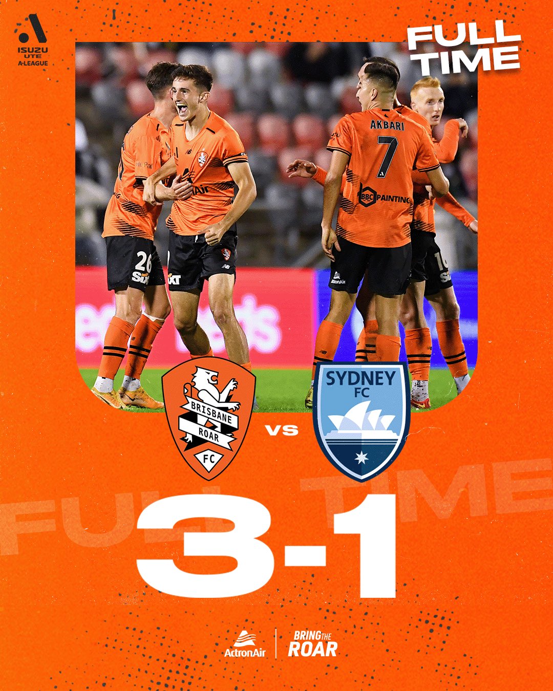 Brisbane Roar FC on Twitter "FT It’s a win over Sydney FC to close