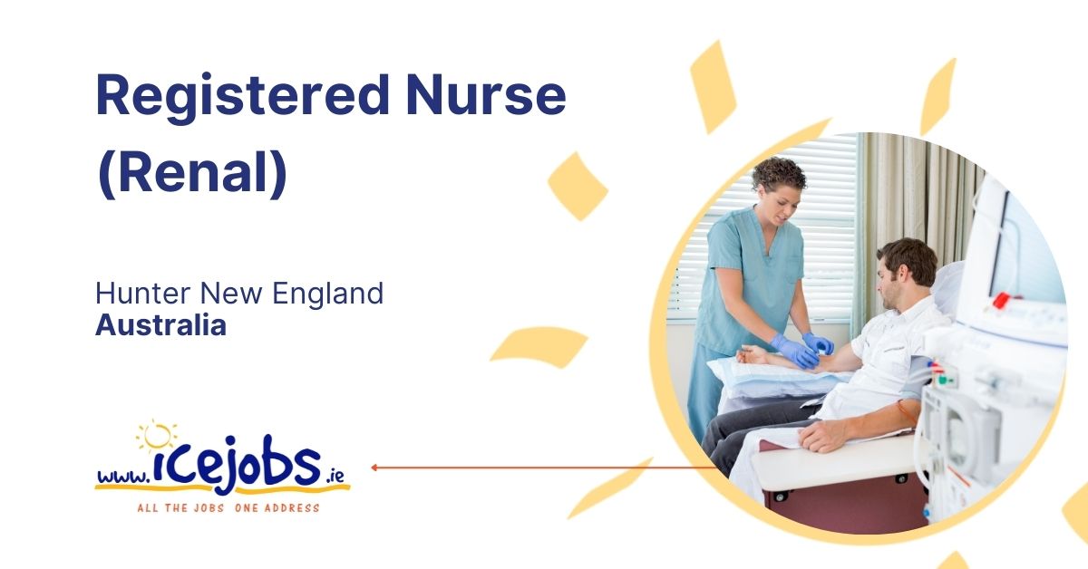 ICE Jobs (@ice_jobs) on Twitter photo Now Hiring: Registered Nurse (Renal) - Hunter New England
This role provides an exciting opportunity to join a dynamic team that is motivated in providing compassionate care to Haemodialysis patients!
Email your CV to nurse@icegroup.ie or call us on 071 916 9097 Now Hiring: Registered Nurse (Renal) - Hunter New England
This role provides an exciting opportunity to join a dynamic team that is motivated in providing compassionate care to Haemodialysis patients!
Email your CV to nurse@icegroup.ie or call us on 071 916 9097