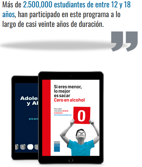 AlcoholSociedad's tweet photo. ¿Sabes cómo prevenir el consumo de alcohol entre los menores de edad? Descubre nuestro programa pedagógico #MenoresNiGota para centros educativos y familias https://t.co/wQCyTadqE6 https://t.co/av8j6z78KO