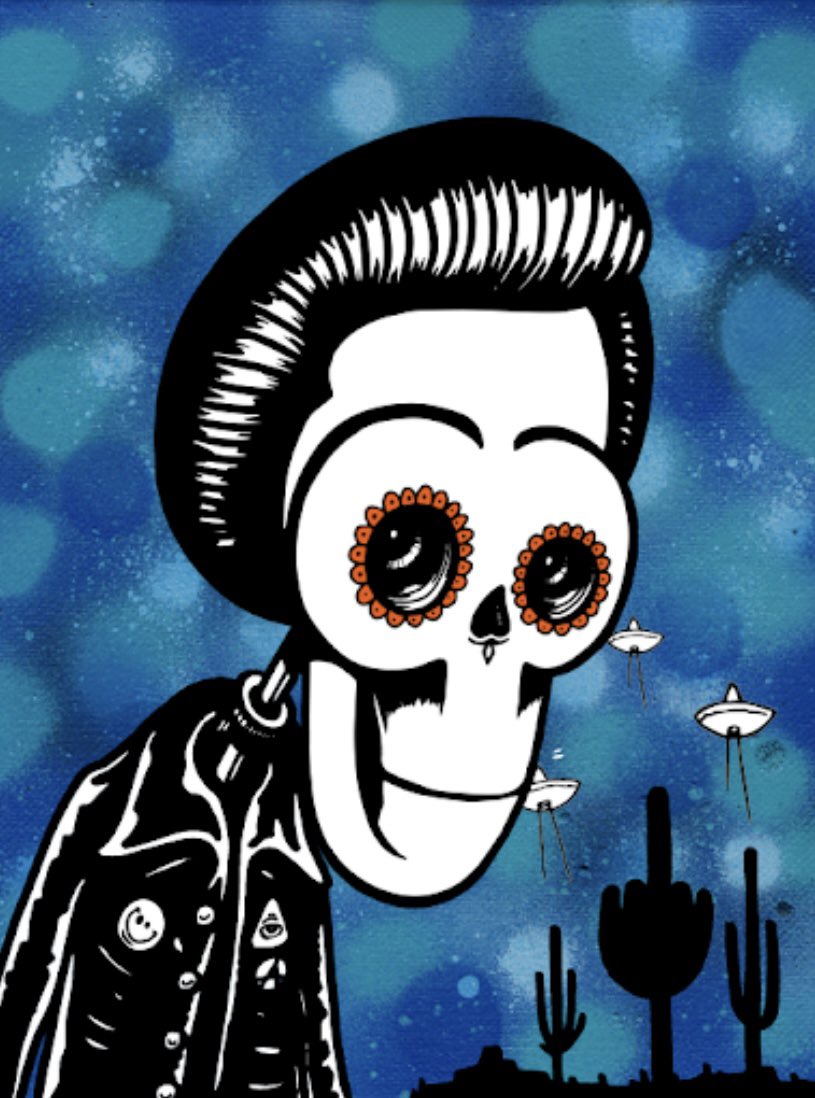 St_Gabe's tweet photo. @bayc9797 For the art only? I’d buy more @VivaMuertos. They’re by Lalo Cota, an artist out of Phoenix, AZ. He’s done murals all over the valley (including @ChaseField). They’re actually still minting and 95% of the cost (.035) is a donation to @ValleywiseHthF. https://t.co/GiX70Cl6f5