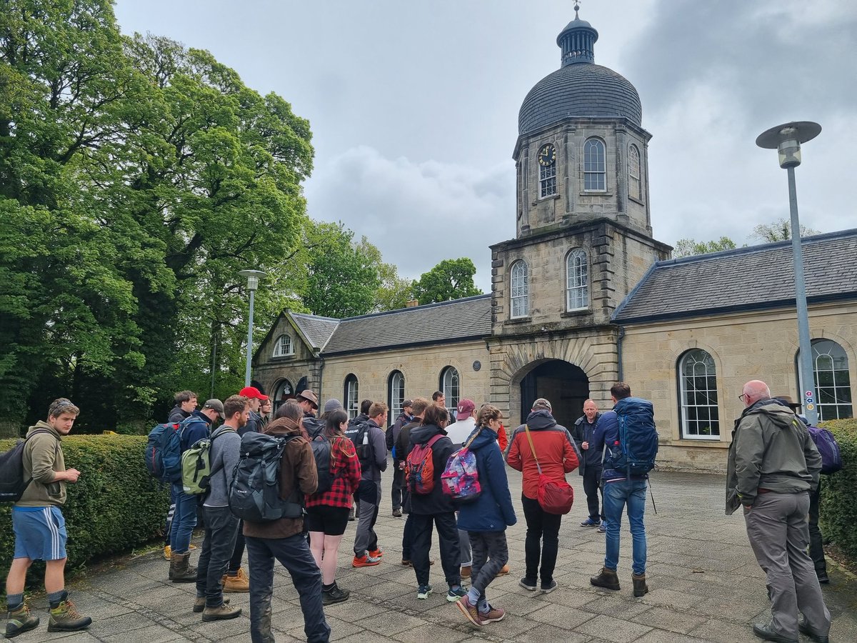 DrClaireHolt's tweet photo. Day 4 NSF study tour. How important are green spaces in urban areas? First year students went to Castlemilk Glasgow to meet with Community Woodland Officer Stuart Whittaker and Clair Malpas from Cassiltoun Housing Association to find out. @CumbriaUni @UoCNSF @CassiltounHA https://t.co/4uwnGC71Ij