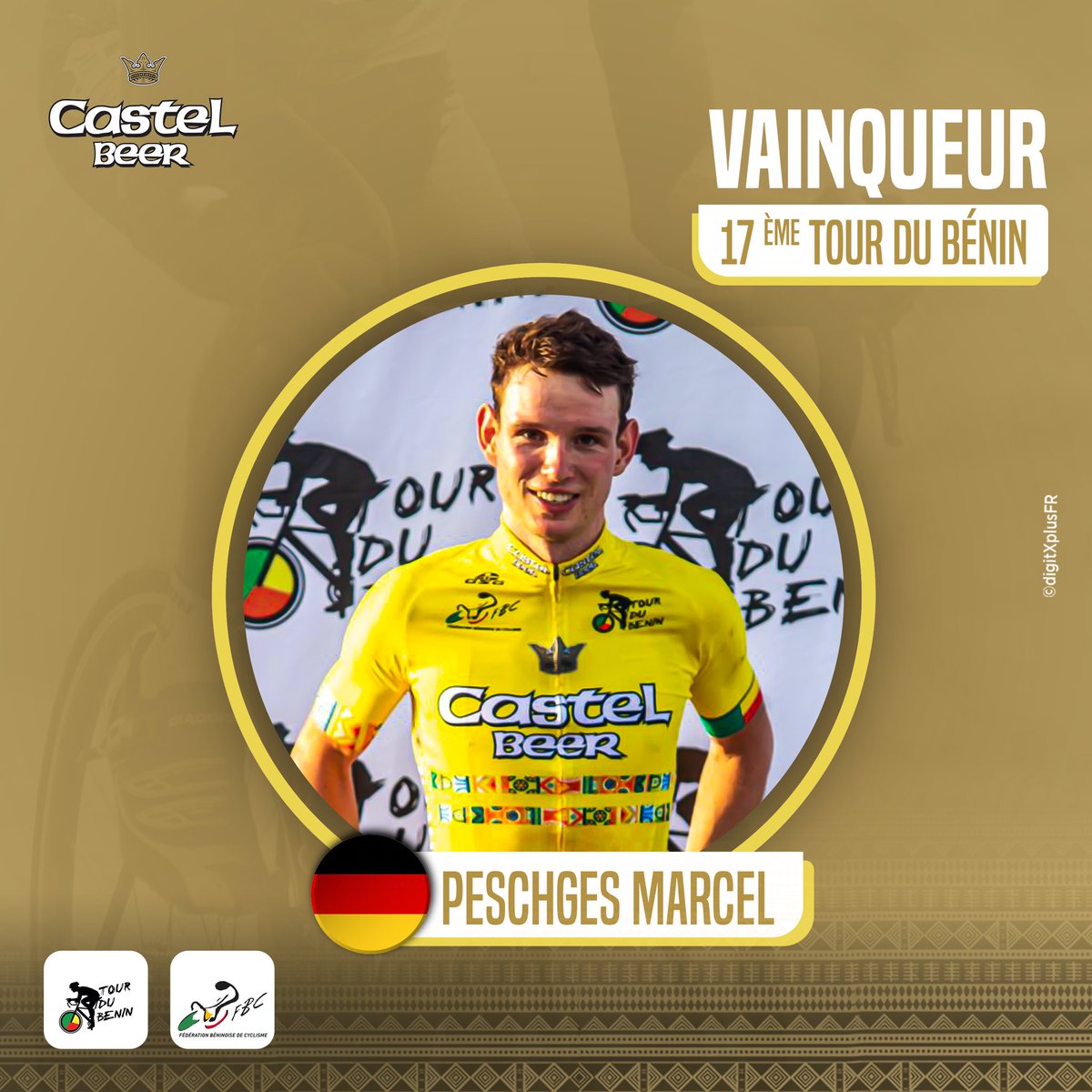 Le 17ème Tour du Bénin de cyclisme a connu son épilogue le samedi 07 mai dernier après cinq (05) étapes et une victoire éclatante de l’allemand PESCHGES Marcel 🇩🇪

#tourdubenin2022
#wasexo