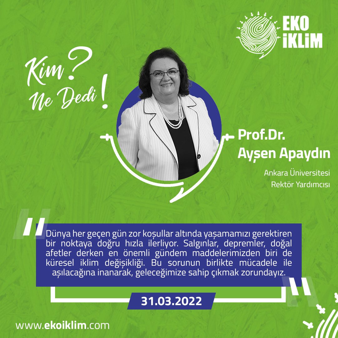 Dünyanın ilk İklim Değişikliği Zirvesi / Fuarı #EkoİklimZirvesi’nde @AnkaraUni Rektör Yardımcısı Sn. @ProfDrAApaydin ne dedi?