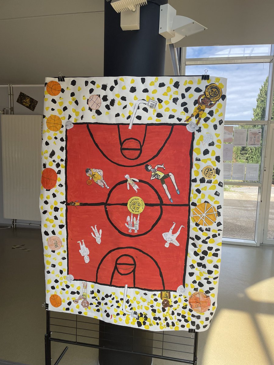 BusinessByers's tweet photo. #gameday 
@elengy parrain de ce dernier match de la saison, pour la clôture du programme Basket &amp; Crayons by #ELENGY.
300 enfants invités par ELENGY pour assister à cette rencontre. 
Merci @Arcat31 @MathieuStortz @roche_vu @waser_christine #popart https://t.co/1Paub7QS1p