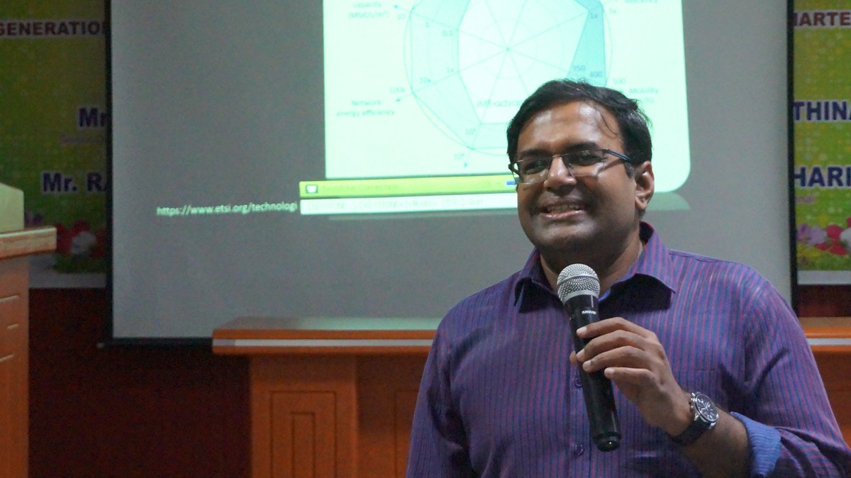 EceRmkec's tweet photo. Mr. Ratnakar Rao, Senior Director, Samsung Research Institute, an alumnus of R.M.K. Engineering College of 1995 – 1999 batch delivered a keynote address on 5G and beyond..
#RMKEC #ECE #Principal #ICNGTSW_2021 #InternationalConference #5g #communication #networking https://t.co/T6N4dN0B7N