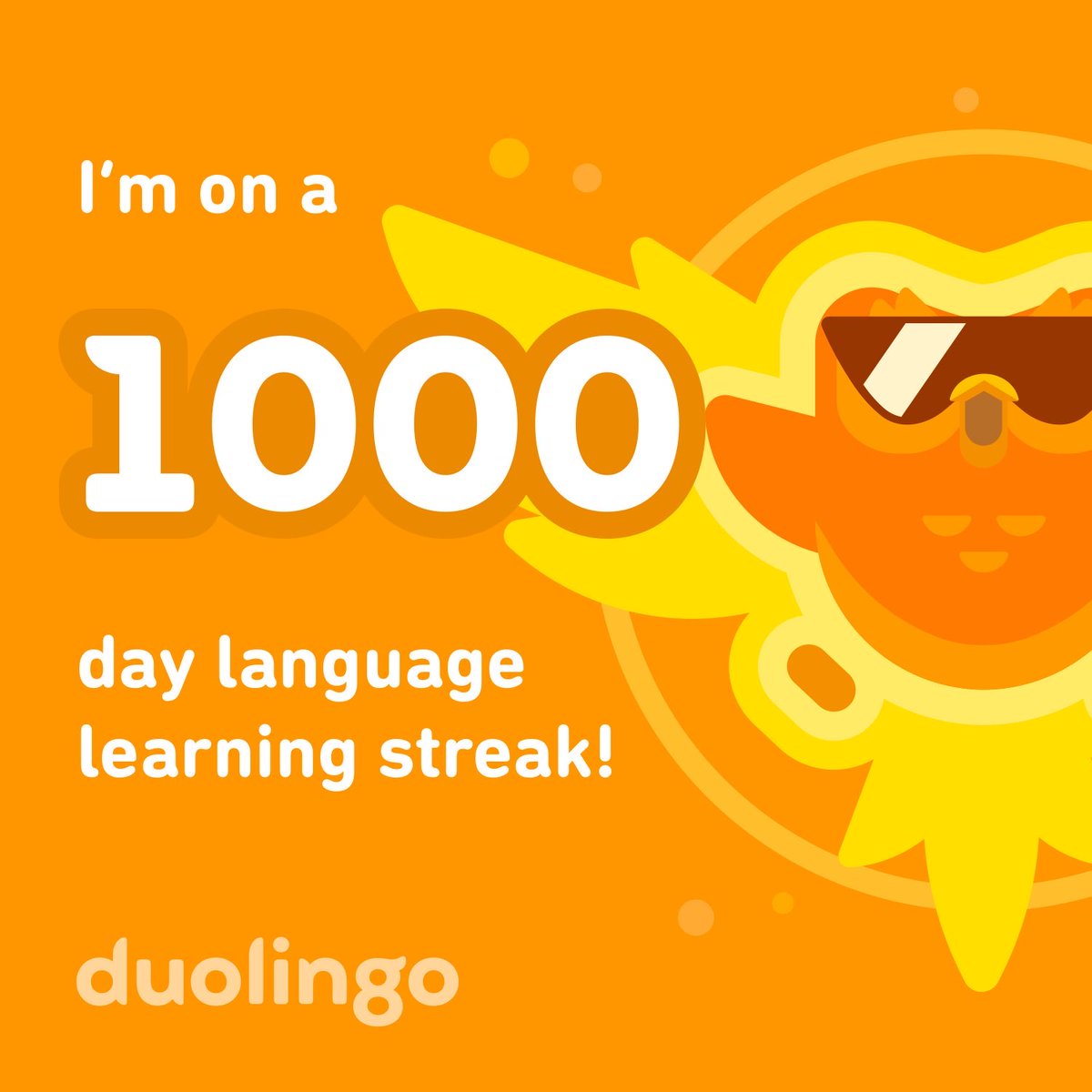aijohns87's tweet photo. I’m on a 1000 day streak learning Spanish on Duolingo! Join me? https://t.co/IVFVQzHKeB https://t.co/kaPBxjLad5