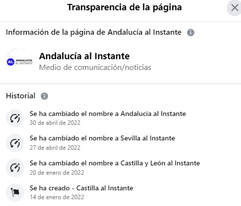 raulmagallon's tweet photo. Ojo a esta página de Facebook:
1.- Nació en enero de este año con el nombre "Castilla al instante".
2. Ahora se llama "Andalucía al Instante". https://t.co/mwukUbxpBv