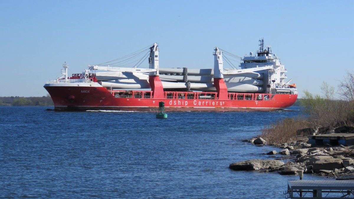 SeawayNNY's tweet photo. MICK 🇦🇬 up the St. Lawrence River at Wilson Hill on its way to Oswego, New York #Dship #DshipCarriers 🗓️ 09-May-2022 https://t.co/oZVRQ6EjiC