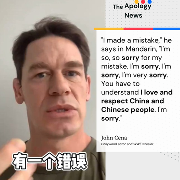 apologetic John Cena