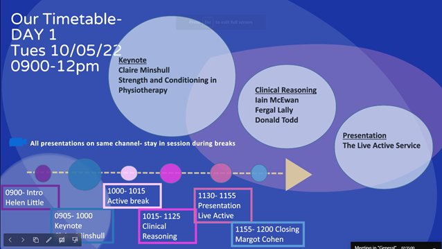 NHSGGCMSKPhysio's tweet photo. Day 1 of the GG&amp;C MSK Conference.  Presenting the current evidence based practice to inform our clinical reasoning.  A big thanks to Dr Claire Minshall @getbacktosport for being our keynote speaker on our first day.  #Fitforthefuturefitforlife @HelenLphy @margotphysio https://t.co/5F0BlDodzU