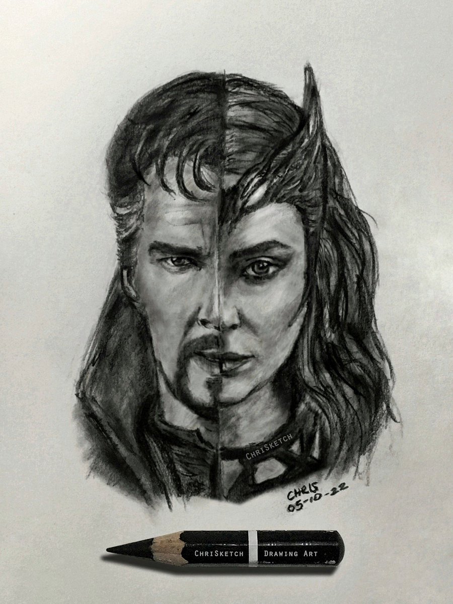 chrisketchart's tweet photo. Freehand Sketch ✍️
" Stephen Strange &amp; Wanda Maximoff "

on sketchbook
@doctorstrangeofficial @marvel @marvelstudios @marvelphilippines #DoctorStrangeInTheMultiverseOfMadness #DoctorStrange #wandamaximoff #scarletwitch #marvel  #MarvelStudios #BenedictCumberbatch #ElizabethOlsen https://t.co/PPKeGKsTiS