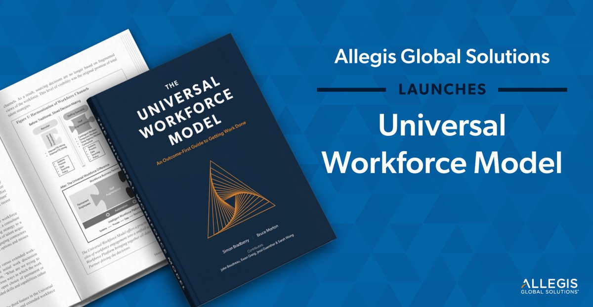 AllegisGlobal's tweet photo. Today, we launched the #UniversalWorkforceModel w/our new book at #CWSSummit. The book lays out 3 transformational concepts and why orgs must challenge current talent acquisition models to create an agile business to thrive in the new #WorldOfWork Download https://t.co/q4bwYRscAe https://t.co/eWw3Bk7YWW