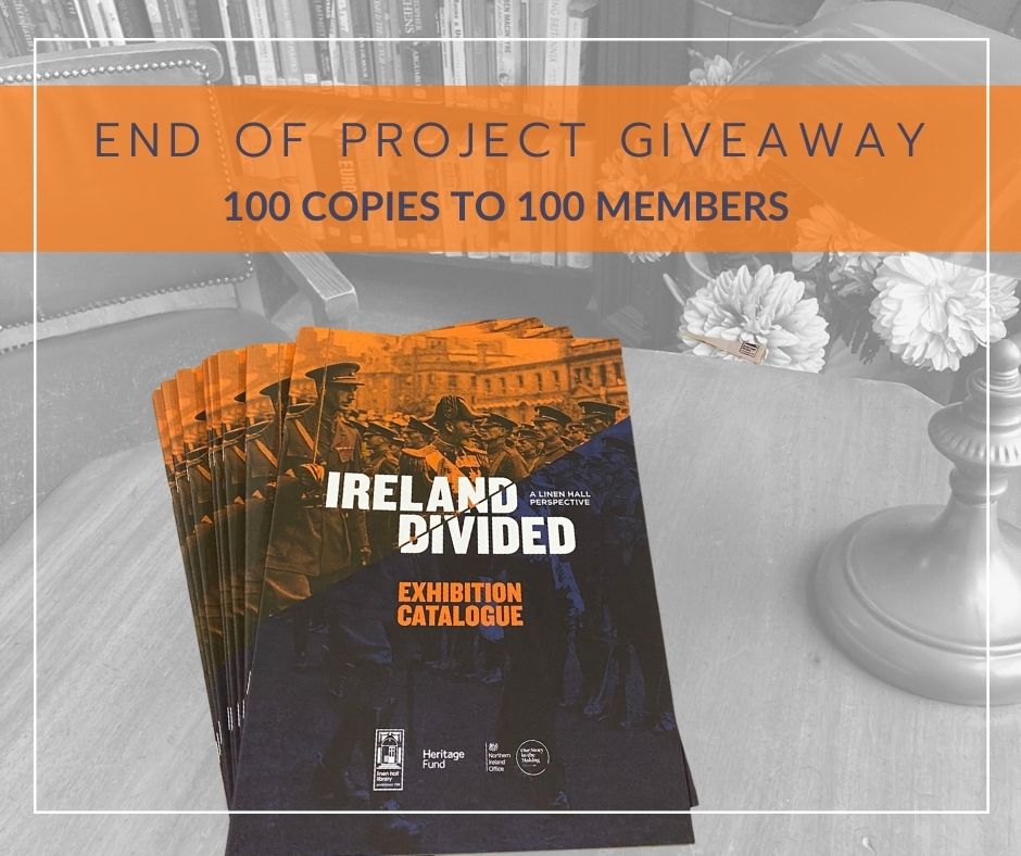 thelinenhall's tweet photo. The 'Ireland Divided' project that we developed to mark the #centenary of partition &amp; the creation of the NI state came to an end. We are giving away 100 free copies of the exhibition catalogue to 100 members of the #LinenHall. Get in touch! https://t.co/nXgpASrrYB