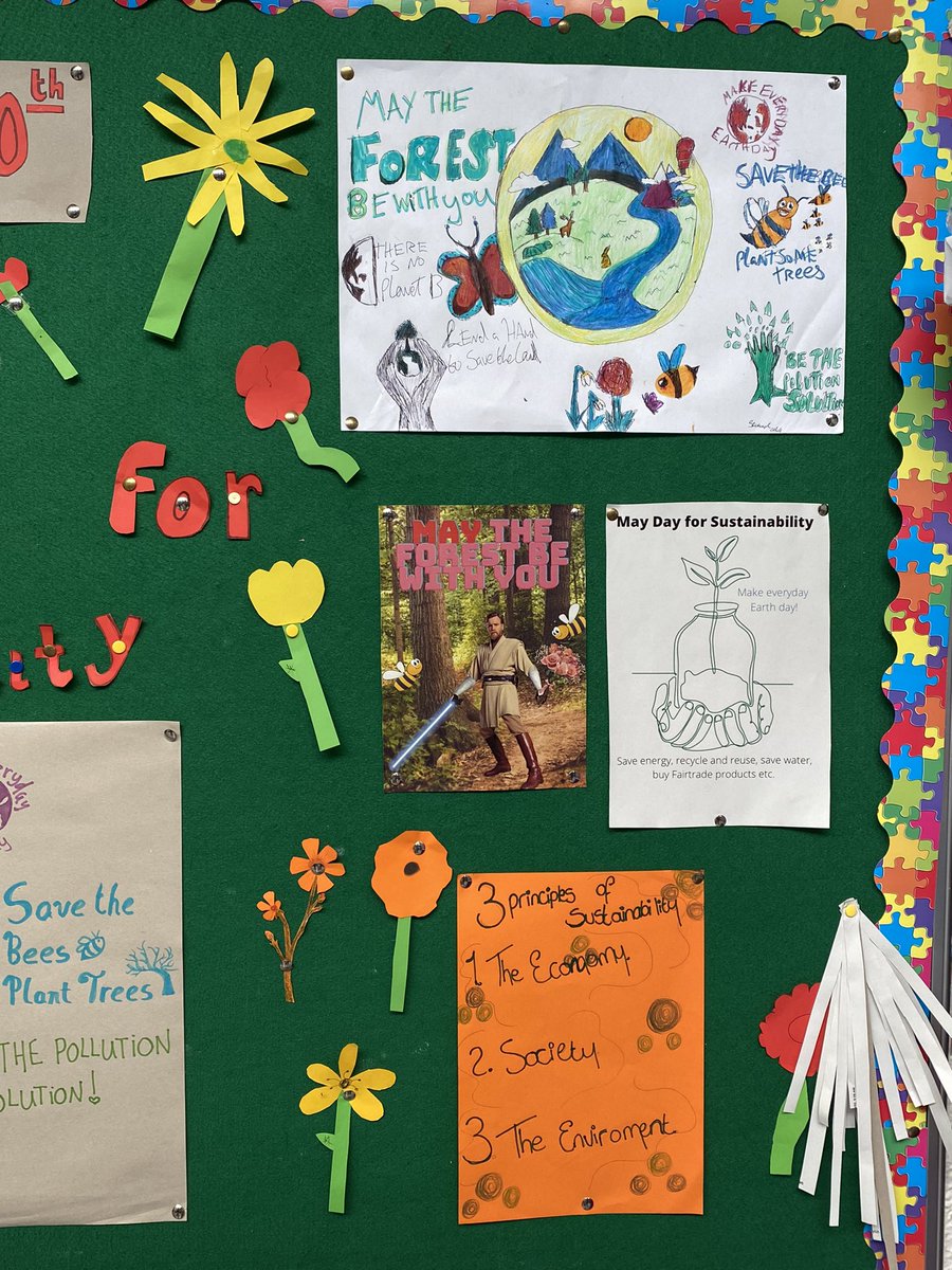 Kicking off May Day for Sustainability here in Columba College Killucan with this amazing display completed by our science teacher Mr. Melody and our talented TYs. Keep an eye on us for more activity today and during the week <a href="/ETBIreland/">ETBI</a> #etb_sdgs