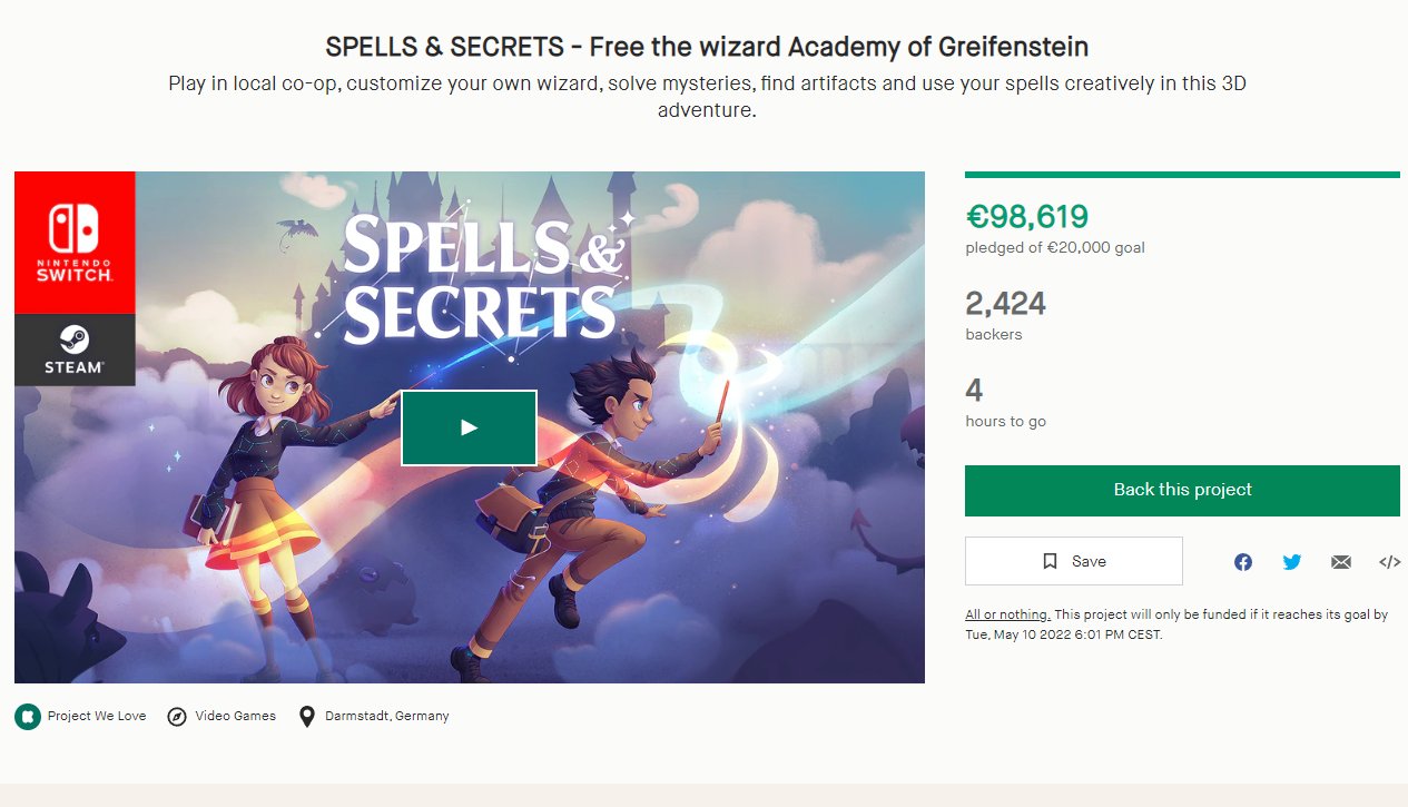 Spells & Secrets | WL on Steam on Twitter: "It's hard to believe we only  have a few hours left before the end of our campaign. We are so close to the