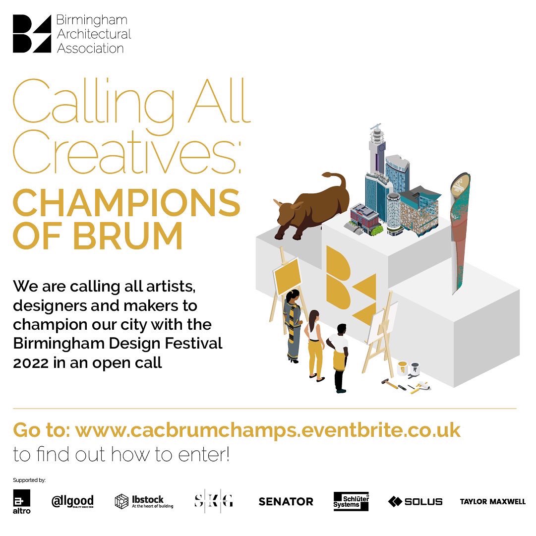 bctype's tweet image. I’m honoured to announce that the Birmingham Architectural Association has asked me to be a judge on their 2022 Calling All Creatives Competition – Champions of Brum. Head to @Birm_Arch for more info #brumarchitecture #brum #competition