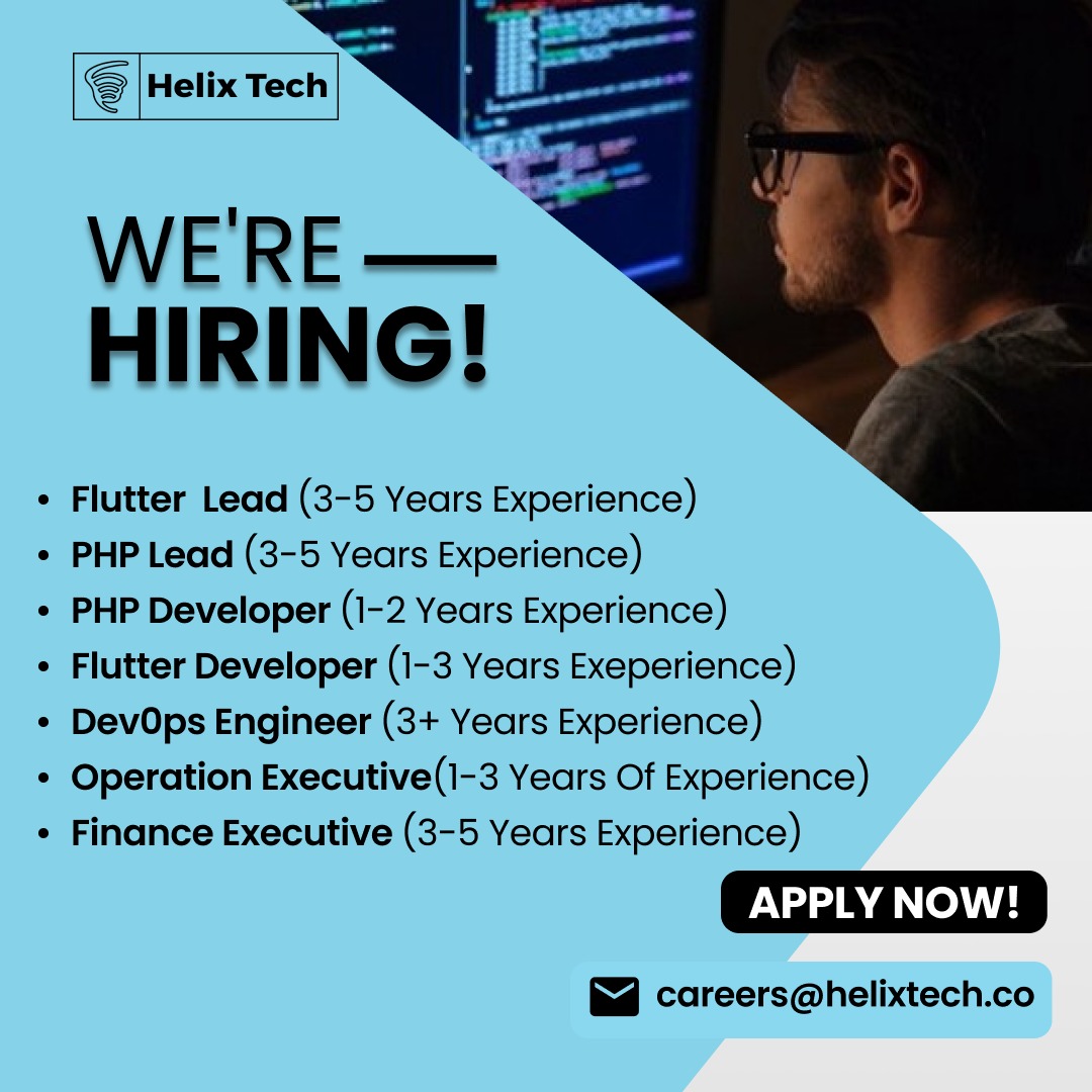helix_tech's tweet photo. Urgently Hiring !!
.
.
.
 #JobSearch #jobseekers #NewJob #itjobs #DeveloperJobs #jobsindia #HIRINGNOW #hire #jobvacancies https://t.co/LmX1pyLi7s