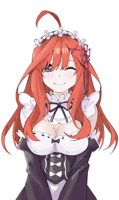 おばけさんがTwitterに投稿した中野五月(五等分の花嫁)のイラスト。