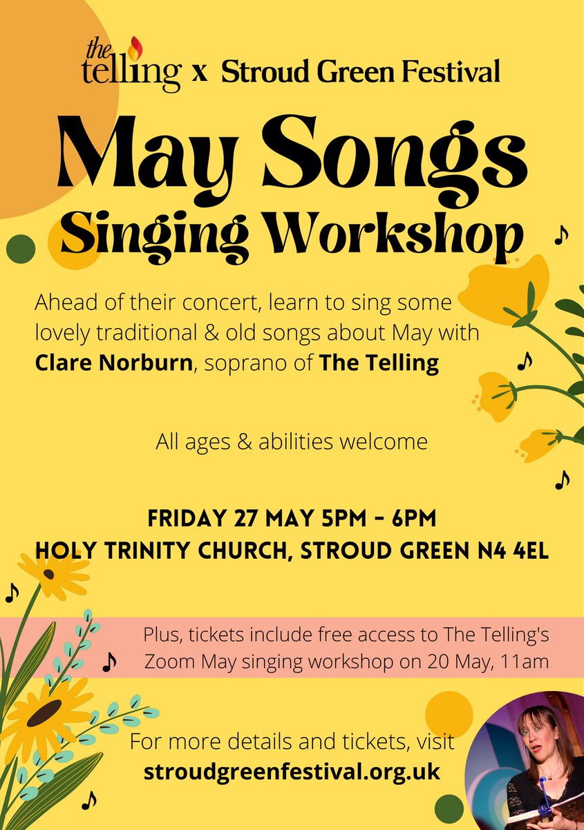 Come and sing to celebrate May! All welcome. More details: …f-may-songs-workshop.eventbrite.co.uk/?aff=tttwt Any chance of an RT? @thechoir @LonYouthChoirs @IslingtonChoir @XmasCarolSingN8 @FinsParkSings @IslingtonChoral @CamdenChoir @HackneySingers @vicparksings @singtottenham @VoxHolloway Thank you!