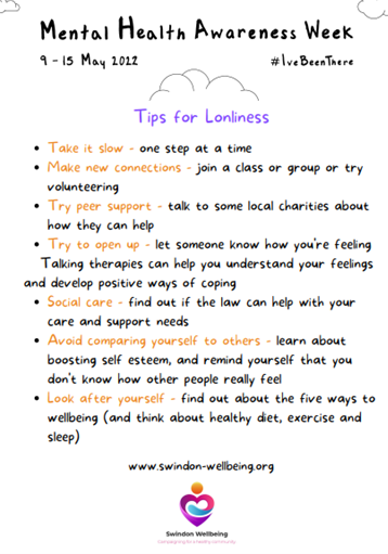 This years theme for #MentalHealthAwarenessWeek is loneliness.
Take a look at some of the tips and use them on yourself or share with someone you know.
#IveBeenThere