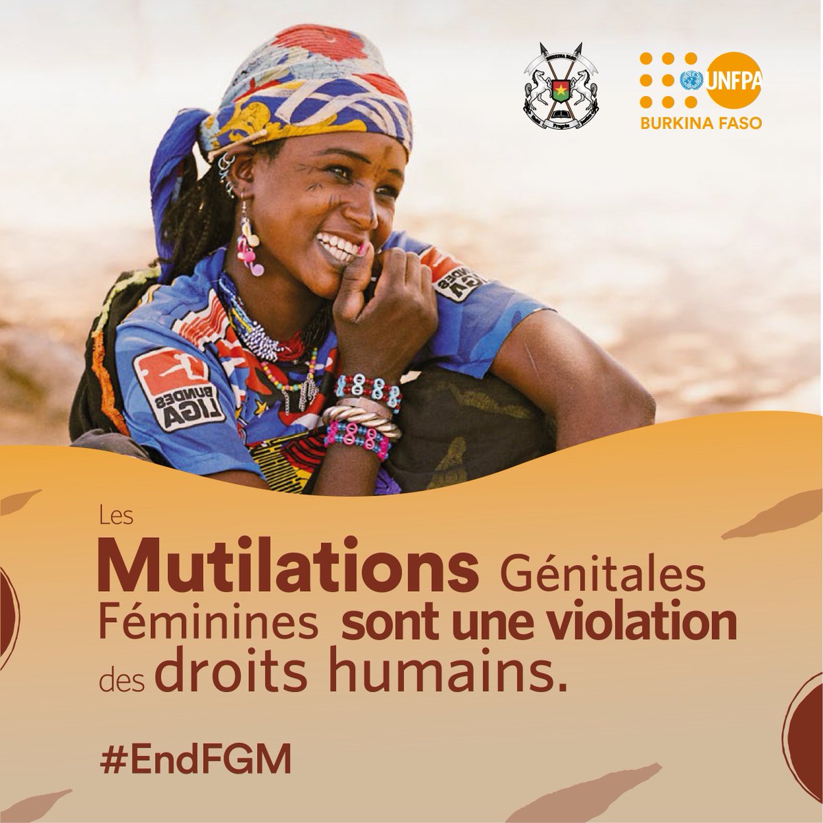 UNFPABF's tweet photo. Les #MGF sont une violation extrême des droits des femmes et des filles avec des conséquences graves pour toute leur vie.  
Nous avons tous un rôle à jouer pour #EndFGM 
#EndFGM https://t.co/3yv5OKgIw7