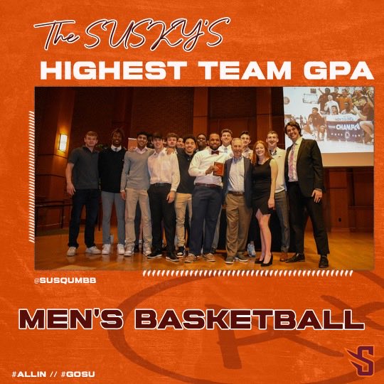 Congratulations to an outstanding group of men for winning the highest GPA at the Susky’s. Success on and off the court.