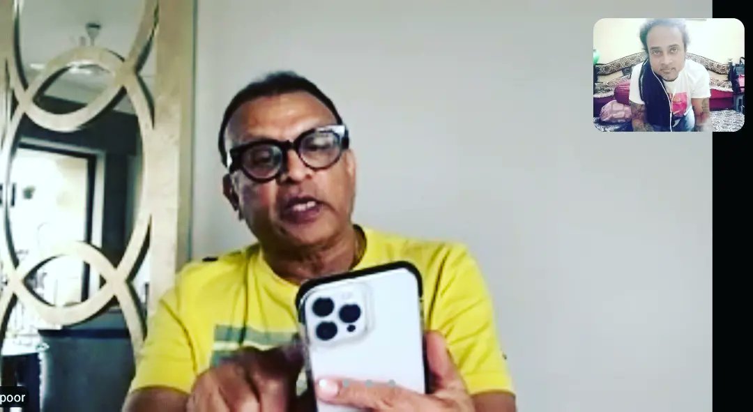 Had a great #zoommeeting with @annukapoor_ Ji for our upcoming tours♥️🤘🏻
#JournyOfAMusician #paapuleftybass #suhanasafarwithannukapoor #annukapoor #NoExcuse #paapurinku #greenyjhini #BassistWriter #BassBaba #BassBabaji #instapic 
ব'ম ব'ম🕉️🔱📿🌿🌼🙏🏻