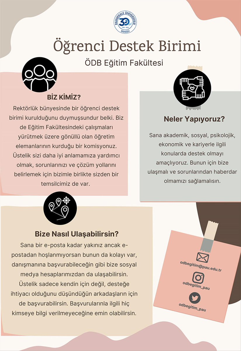 pauedutr's tweet photo. Eğitim Fakültesinde ‘Öğrenci Destek Birimi’ Kuruldu

Haberin tamamı için:
https://t.co/jGffIN0nxi #PAÜ #PamukkaleÜniversitesi  @egitim_pau @odbegitim_pau https://t.co/1SS95x8Fko