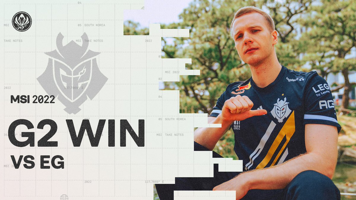 lolesports's tweet photo. G2-0:

Another win for @G2esports! #MSI2022 https://t.co/9vdLXe3JNT