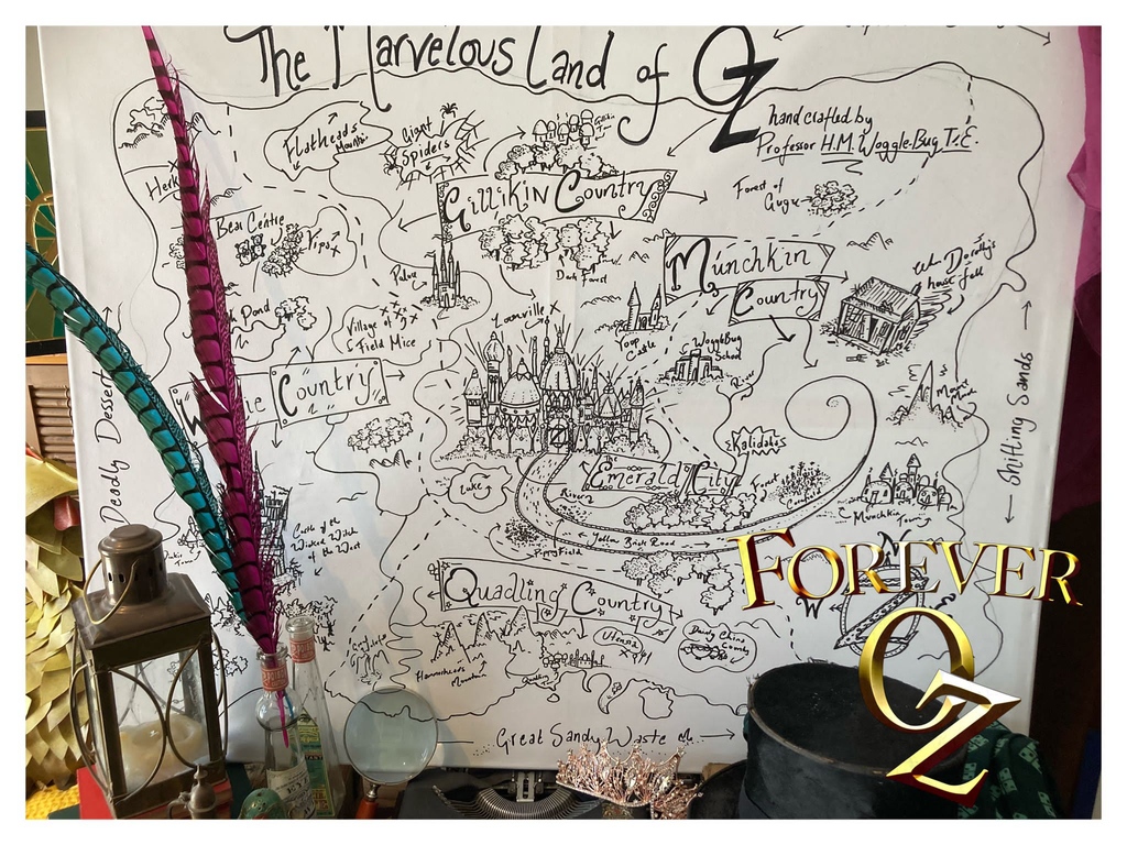 ForeverOzPlay's tweet photo. Mad props! This map of Oz was hand drawn for the show. https://t.co/Kt1F78jF2s