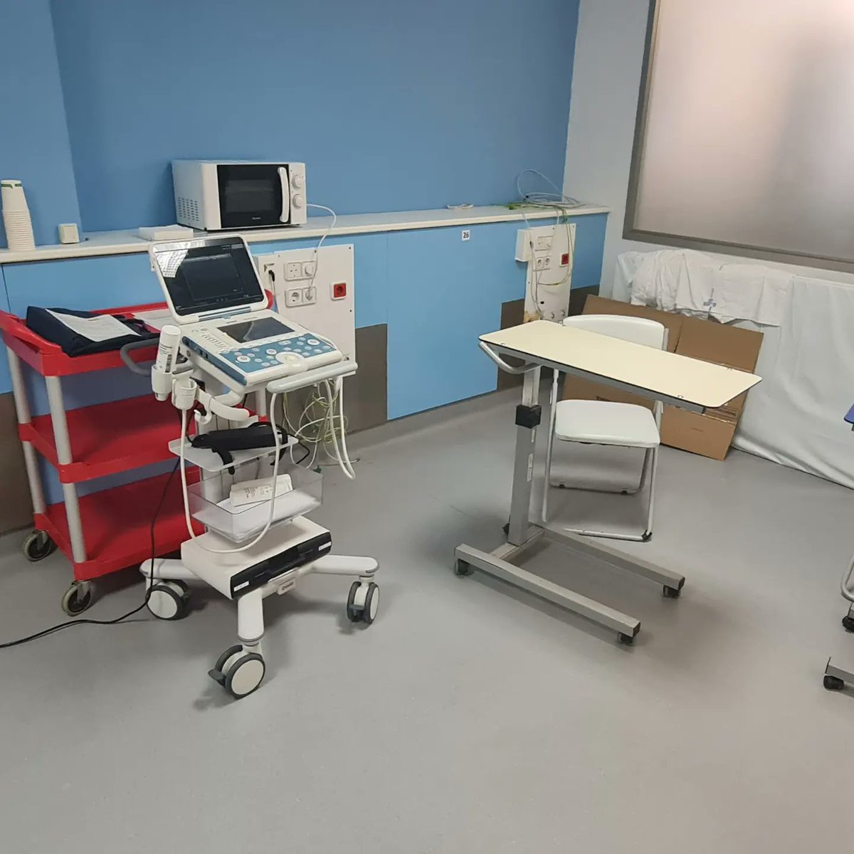 Esperando a l@s alumn@s del curso de Puncion Ecoguiada de fistulas arteriovenosas para Dialisis.