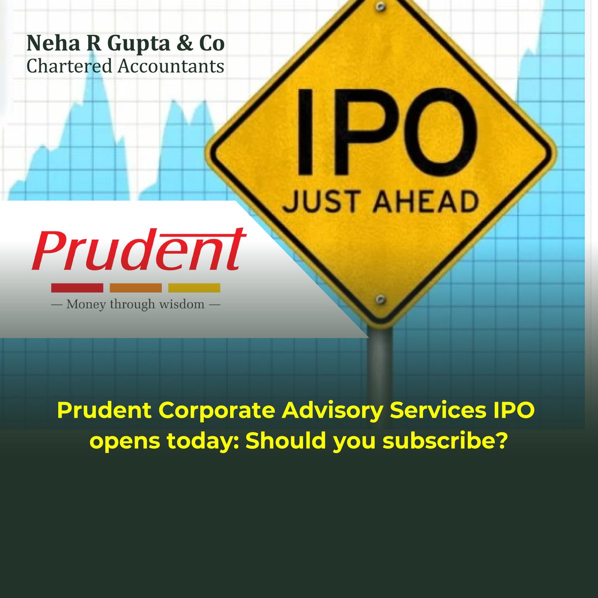 NehaRGuptaCo's tweet photo. Prudent Corporate Advisory Services’ three-day initial public offering (IPO) opens on Tuesday (10 May) and will conclude on Thursday (12 May). The company has set a price band of Rs 595-630 per share for the Rs 538.6 crore IPO. https://t.co/Jgb8Zt12XK