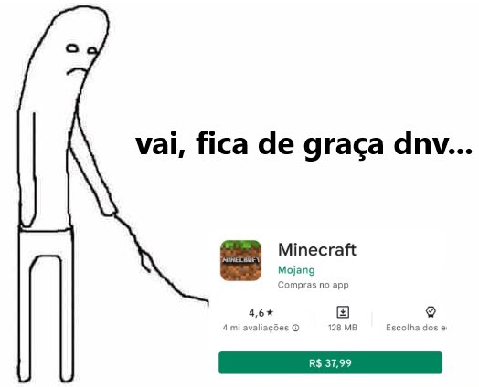 Minecraft de graça na play store 2 dias de promoçao 0,00 conto - iFunny  Brazil