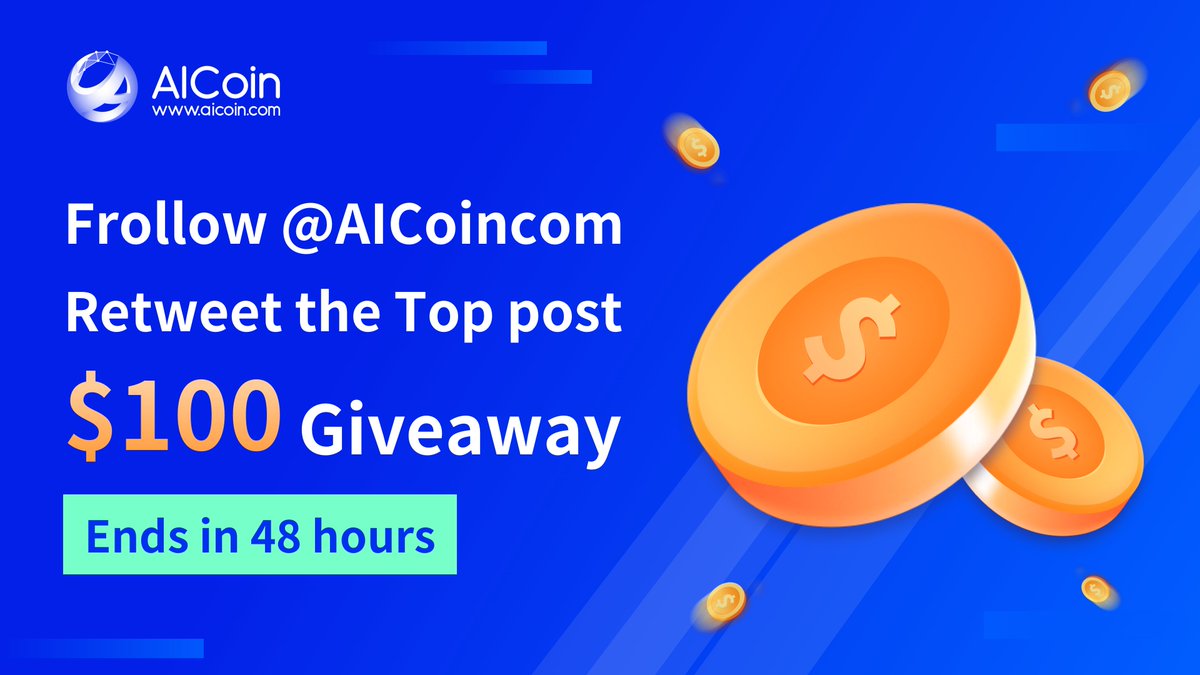 AiCoincom's tweet photo. AICoin  #Giveaway

💰Worth of 2*50 #USDT🔥 

Rule:
1⃣Like❤️ + Follow @AICoincom
2⃣Retweet the Top post &amp; Tag 2 friends below

⏳ Ends in 48 hours  💬We will pick 2 winners  

Good luck！😉 #Crypto #cryptotrading https://t.co/X1vpFS00hr