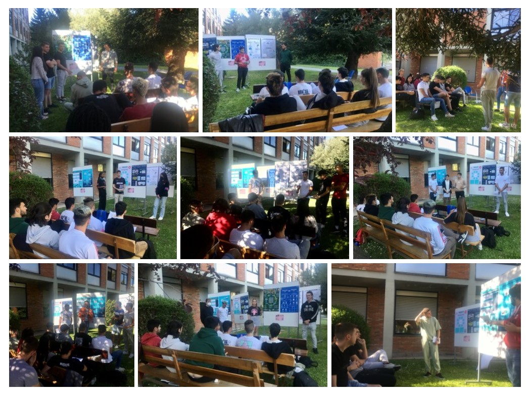 ¿Por qué tener una Flipped Clasroom en el aula sobre los carteles realizados (acortar.link/zcsQok), cuando tenemos jardines en la Escuela y buen tiempo?. El aprendizaje requiere de tiempo, organización y esfuerzo, pero no tiene porqué ser aburrido ni tedioso. <a href="/UBUEstudiantes/">Universidad Burgos</a>