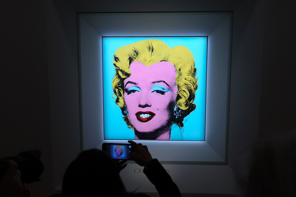 Andy Warhol’s iconic portrait of Marilyn Monroe has been sold for $195 MILLION, making it the most expensive work by a US artist ever sold at auction.