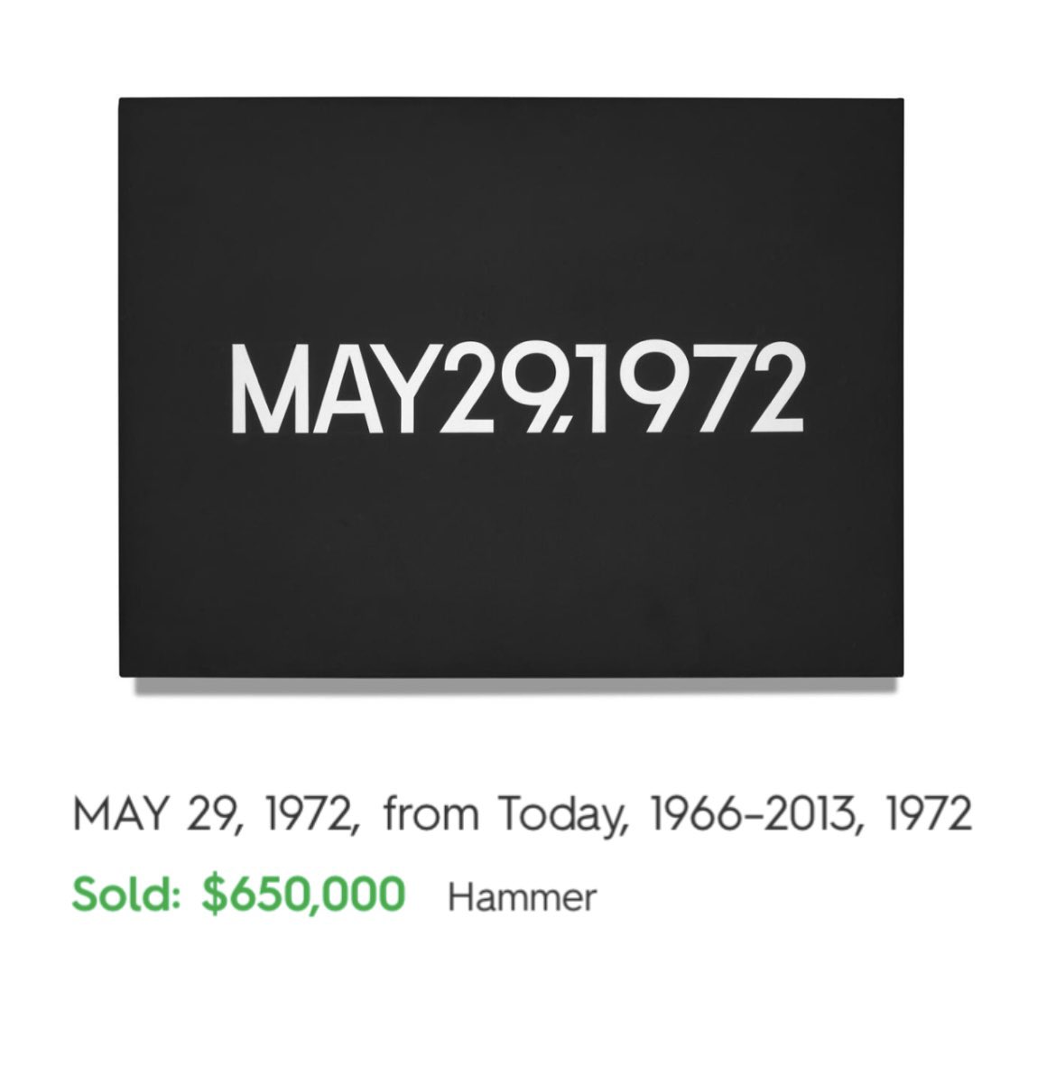 MydayNft's tweet photo. GM!
“May 29, 1972” sold for $650.000! (hammer) @ChristiesInc 

“April 15, 2022” sold for 0.15 tez! 
@objktcom 

🤔will it be worth more 50 years from now?

You can bid for you NFDay for less than 0.5 tez
https://t.co/SYwp5Dsec2

#nft #tezos #tezoscommunity #auction https://t.co/pPyBmeOANQ