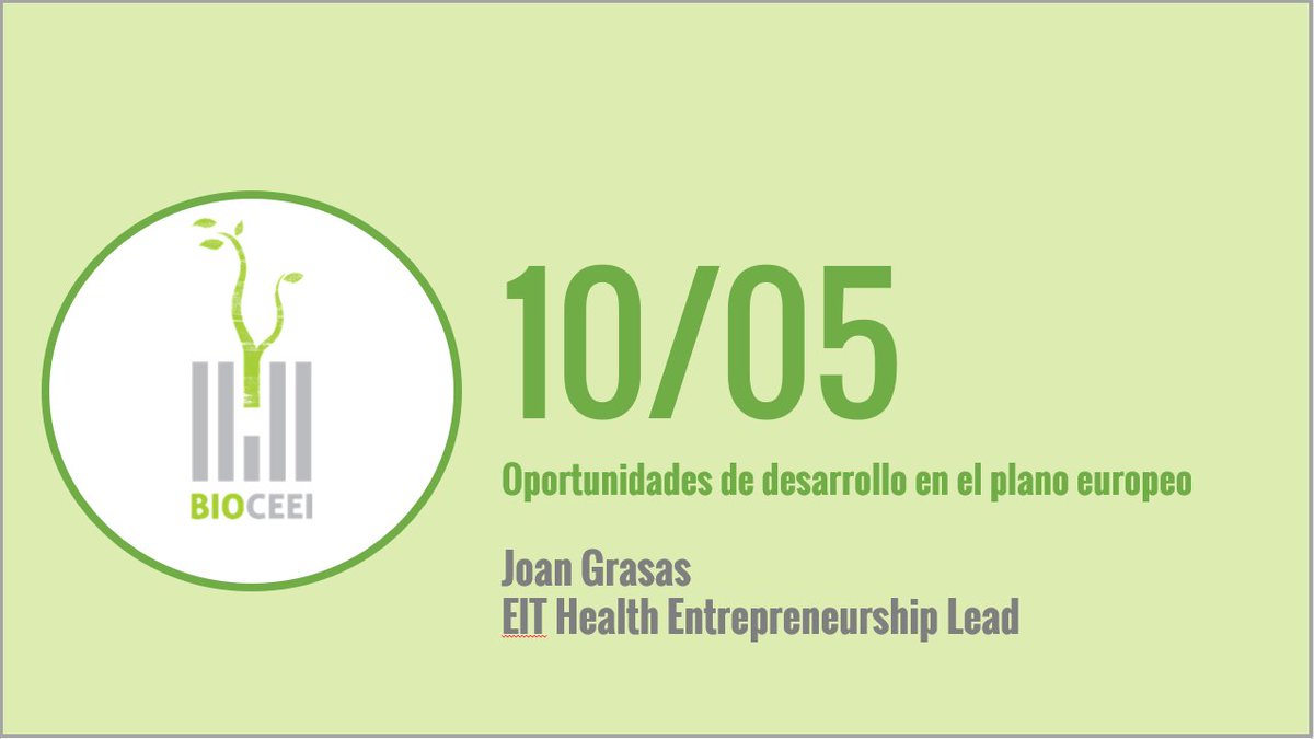 ceeiasturias's tweet photo. Esta mañana desde #CEEIAsturias, sesión online 🗣💻 de #BIOCEEI 🌱👩‍🔬: “Oportunidades de desarrollo en el plano europeo” con Joan Grasas, @EITHealth Entrepreneurship Lead.

ℹ👉 https://t.co/guC5d12PbT https://t.co/1eLuFf5NEk