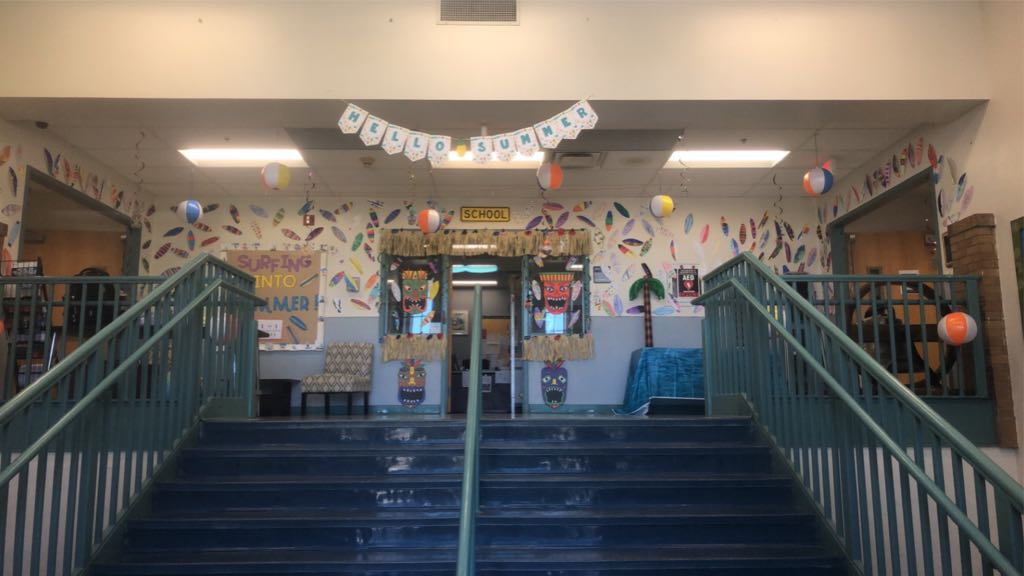 We are officially counting down and “surfing into summer!“ at Myrtle! Shout out to <a href="/kfdawson_82/">Kellie Dawson</a> for loving decorating as much as I do—the kids love it! ☀️🏖🏄‍♀️🏄🏄‍♂️🌊