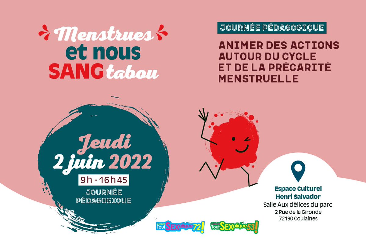 CPTSLeMansAgglo's tweet photo. Le combat contre la précarité menstruelle se fait le 2 juin ! 💪🩸

Votre CPTS vous invite à une journée pédagogique, complétée d'un webinaire en soirée destiné aux professionnels de santé. 

Pour consulter le programme complet cliquez dans le lien:
https://t.co/DmidBDwL4g https://t.co/n9RMketCOk