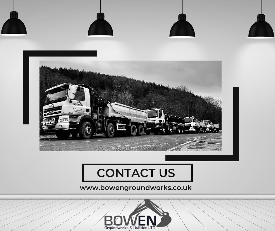 BGU have a fleet of 8 wheel grabs, tippers &amp; Beavertail readily available for all your muck away, quarried and recycled aggregates, topsoil, Sands &amp; plant movements. Did you know? Our fleet can also be hired on Day works! 
 
Contact us today: 
 
bowengroundworks.co.uk