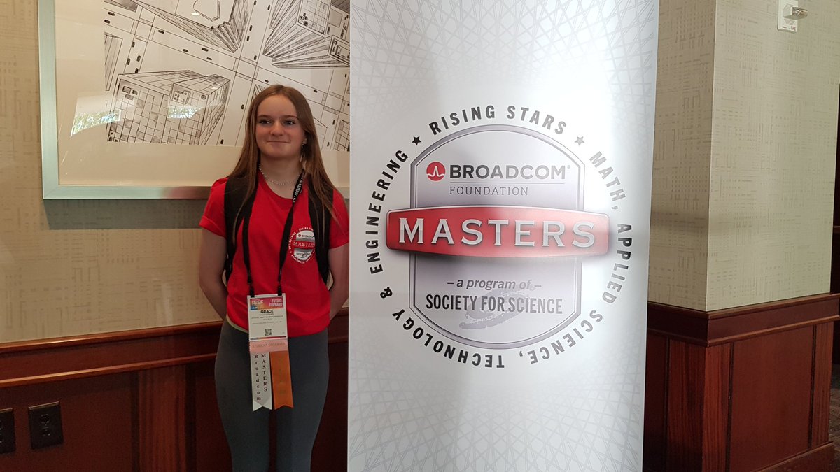 SciFest4STEM's tweet photo. Such a great ambassador for Ireland, 2nd yr. student, Grace Heffernan @gcchiarrai representing Ireland and SciFest at the Broadcom MASTERS International #broadcommasters in Atlanta this week. @NormaFoleyTD1 @EmpowerWomenMTU @CatrinaHeffern1 @JctScience @siliconrepublic https://t.co/cYHj4f1sNr