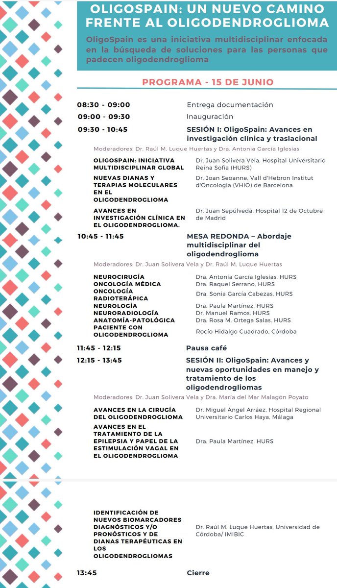 ¡Hola! ¿Ayudáis a dar un empujoncito para difundir la celebración de estas jornadas sobre un tipo de tumor que afecta a pocas personas y que necesita más investigación? ¡Gracias!