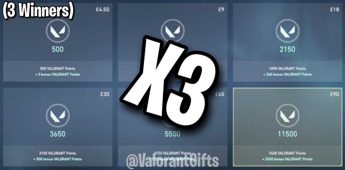 Polargiveaways's tweet photo. X3 11500 GIVEAWAY ($300)
3 Winners⭐️

To Enter:
• Follow Me + 
@ValorantDropss 
 &amp; Like Pinned ✅
•Like &amp; RT ✅

#VALORANT #VALORANTGiveaway #Giveaway https://t.co/DCM0eyuWrp