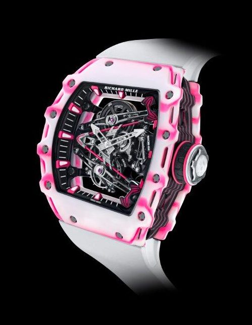 tcimedia's tweet photo. Richard Mille once again has collaborated with the Golf superstar Bubba Watson and has come up with a Pink RM 38-02 Tourbillon. limited to just 50 pieces, it's bubblegum pink color is sure to turn heads. #RichardMille #BubbaWatson https://t.co/AYHEQg4azx