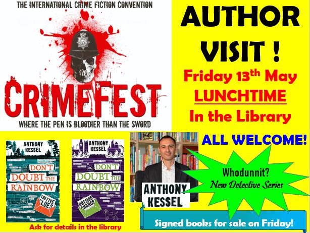 Looking forward to this....thanks to the fabulous Bristol @CrimeFestival & @maxminervas! Indie booksellers & schools working together to bring authors to students. 📚😍✒️ @BlaiseHighSch @GreenshawTrust @AnthonyKessel7